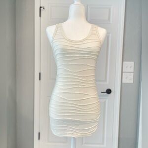 EUC  - BKE cream colored shimmer tank
